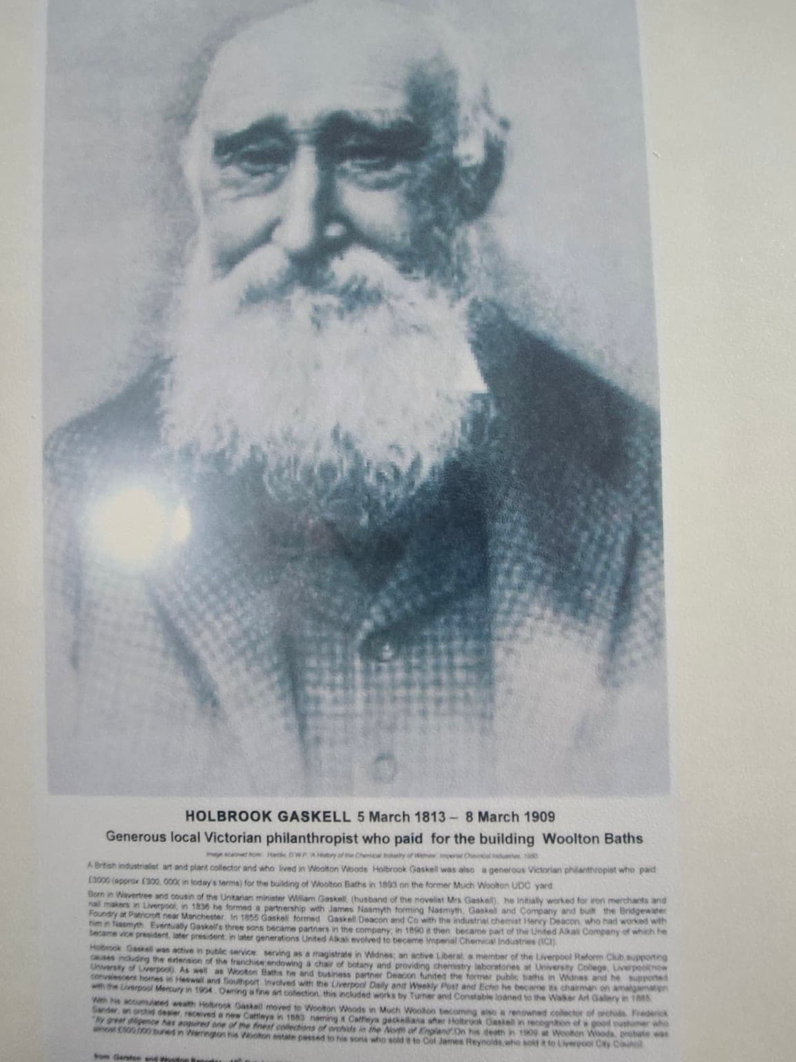 Historic portrait of Holbrook Gaskell